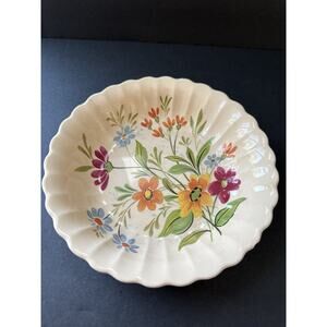 1930’s Trojan By Sebring USA Florentine Dinner Plate Vintage 7.5” Floral Retro